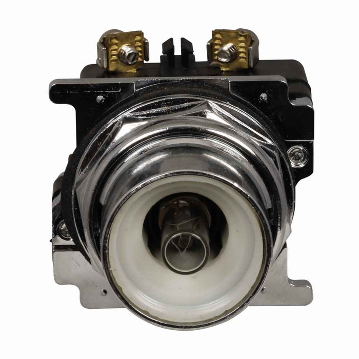 Eaton 10250T471C22-1 10250T pushbutton, 30.5 mm, Heavy-Duty, NEMA 3, 3R, 4, 4X, 12, 13, Illuminated, Momentary, Extended, Green actuator, Incandescent, resistor light unit, 1NO-1NC, 120 V/RES, Chrome bezel, Plastic actuator