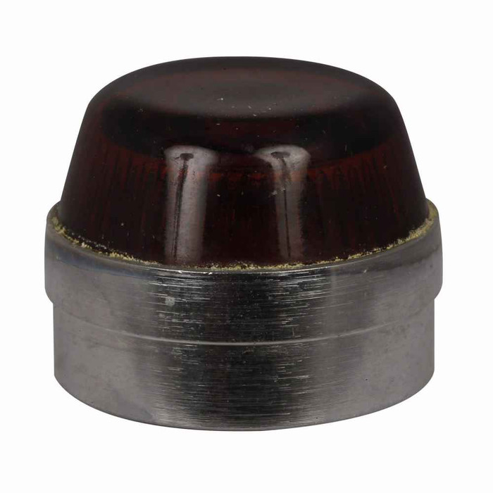 Eaton 10250TC9N 10250T pushbutton lens, 10250T series, Indicating Light and Master Test Pushbutton Lens, Amber actuator, Glass, Legend: Blank legend