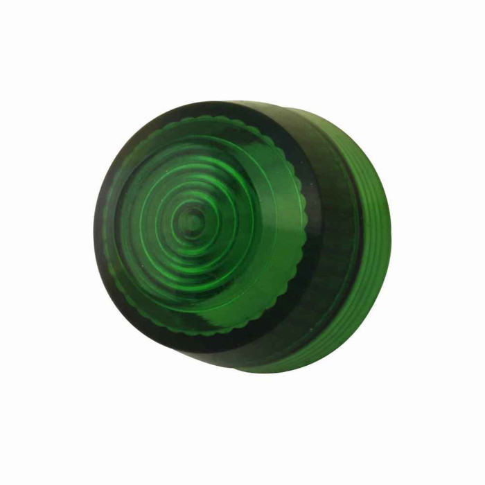 Eaton 10250TC2N 10250T pushbutton lens, 10250T series, Indicating Light and Master Test Pushbutton Lens, Green actuator, Plastic, Legend: Blank legend