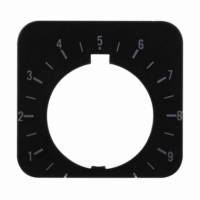 Eaton 10250TR30STAMP 10250T, Legend plate, Large, 1/2 round, Used with 10250T Series, All Operator Types, Plastic bus, Black field, Blank legend, 3/16 inch high letter size