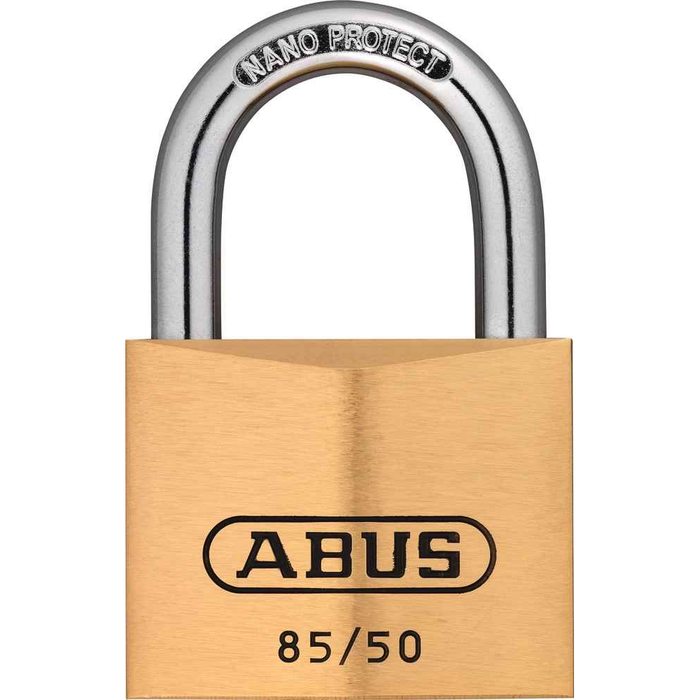 ABUS 85/50 Solid Brass Padlock, 5/16" Shackle dia., 1 31/32" Width