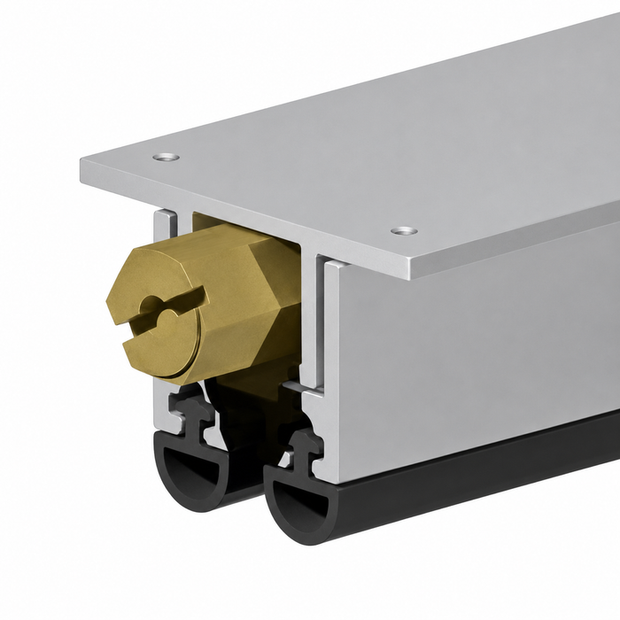 Cal-Royal ADB-705 Automatic Door Bottom, Regular Duty Mortised Application with Vinyl Seal