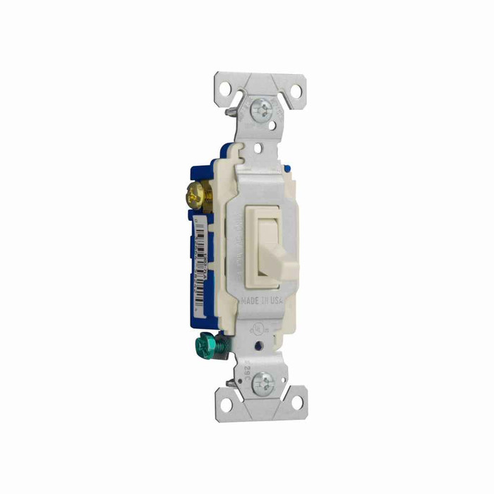 Eaton 1301-7LA-10-L toggle switch, 15A, 120 Vac, Single-Pole