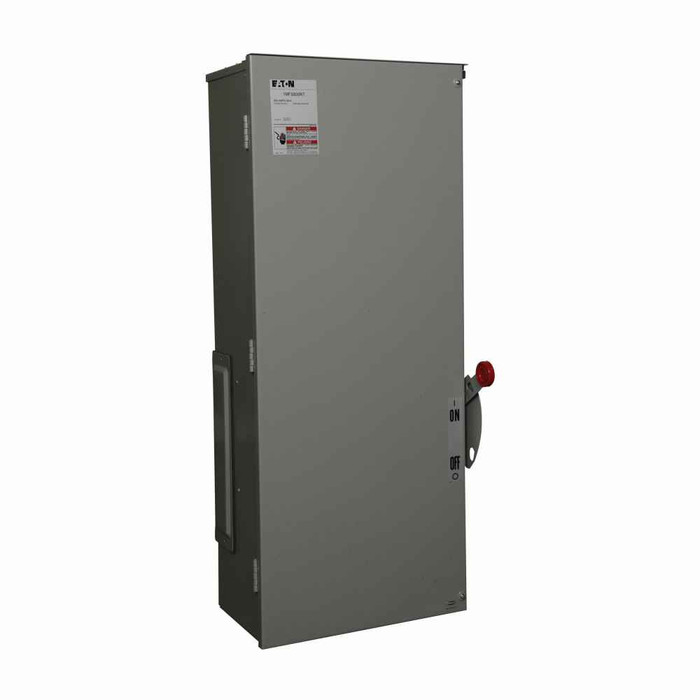 Eaton 1MFS800RT main fusible switch, 800A, Aluminum, NEMA 3R, Overhead, Class T, Class L, 100 kAIC, Three-wire, Single-phase, Barrier kits: 400A-800A fusible switches: Bottom feed-3MFSBBK, Top feed-3MFSTB, 120/240V, (4) #3/0 AWG-750 kcmil