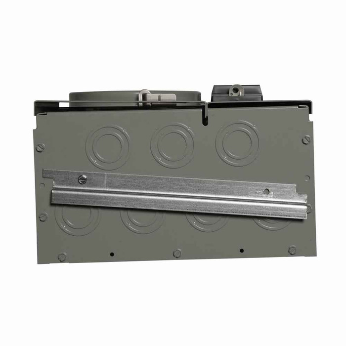 Eaton 1MM412RRL residential meter stack, Amperage rating: 125A, Bus rating: 800A, Outdoor, Interrupt rating depends on selected main circuit breaker, Single-phase in/single-phase out, 4 Sockets, Aluminum, Ringless, 120/240 Vac, 4-jaw