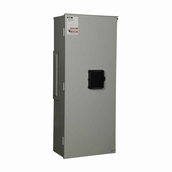 Eaton 1MCB1200R main circuit breaker, 1200A, Aluminum, NEMA 3R, Underground, 65 kAIC, NGS, Three-wire, Single-phase, 120/240V, (4) #4/0 AWG-500 kcmil, Gray