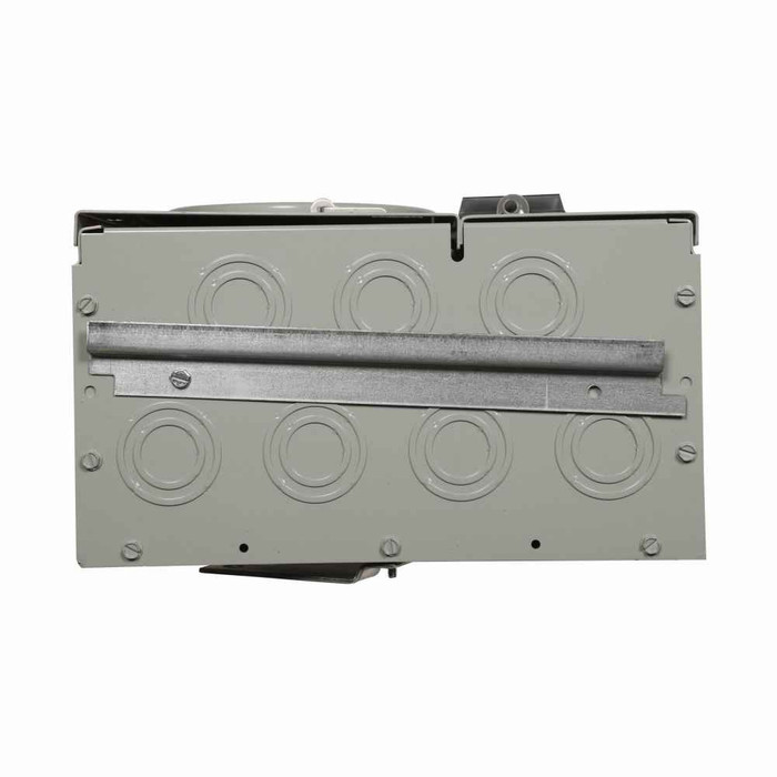 Eaton 1MM512RRLB residential meter stack, Amperage rating: 125A, Bus rating: 800A, Outdoor, Interrupt rating depends on selected main circuit breaker, Single-phase in/single-phase out, Aluminum, 5 Sockets, Ringless with horn bypass, 120/240 Vac