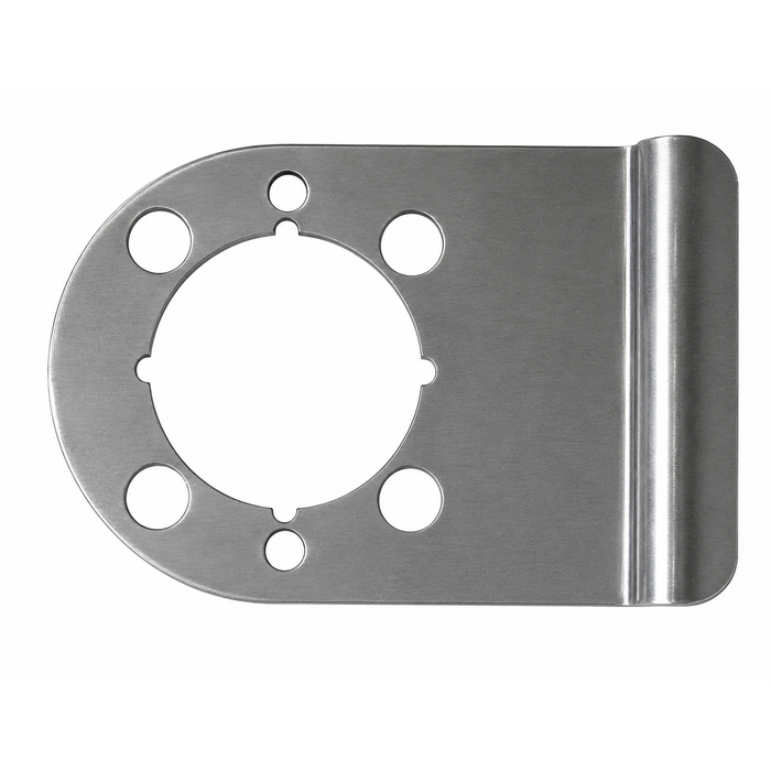 Don-Jo WSLP-104 Slipper Latch Protector, 5" x 4", 11 Gauge Stainless Steel for Out-Swing Doors