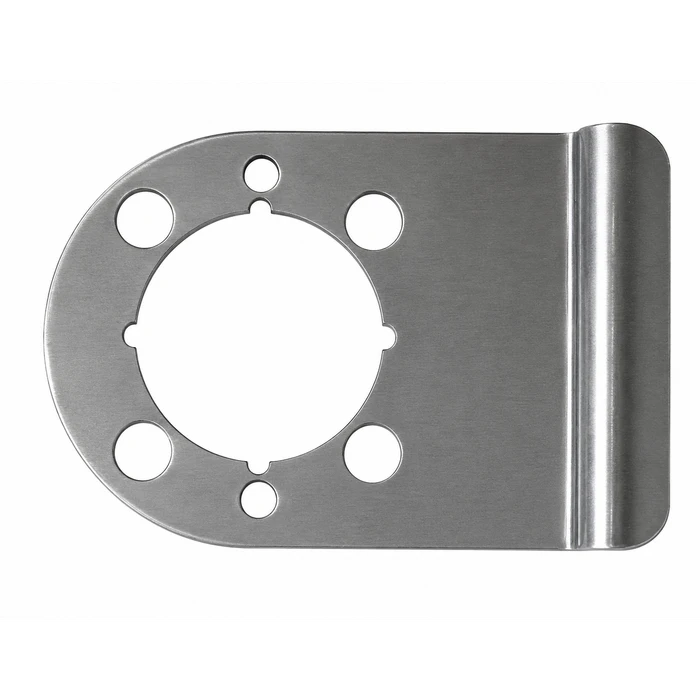 Don-Jo WSLP-204 Slipper Latch Protector, 5" x 4", 11 Gauge Stainless Steel for Out-Swing Doors