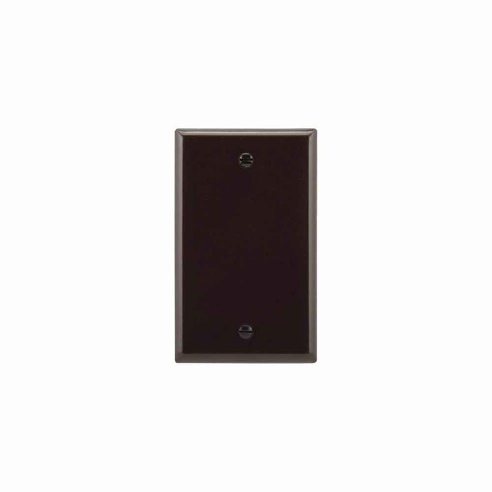 Eaton 2129B-BOX Blank wallplate, Brown, Blank Cutout, Thermoset, Single- gang, Standard, ED Box