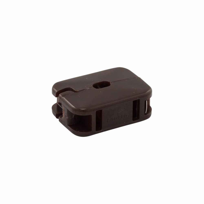 Eaton 2609B-BU straight blade connector , #18-10 AWG, 10A, Residential, 125V, Back wire, Brown, Brass, Thermoplastic, 1-15R, Two-pole, two-wire, non grounding, Insulation piercing, 18-2 SPT-1 cord, Thermoplastic, Bulk