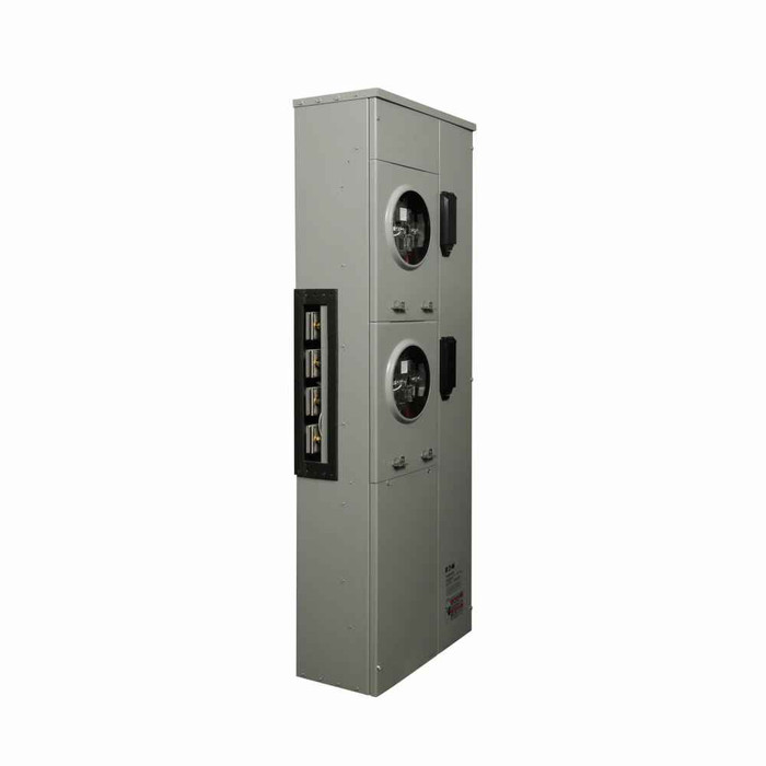 Eaton 35MM240R124025 35MM commercial meter stack, Plug-in socket, 400A, Al, Bus:1200A, Lever, NEMA 3R, Depends on selected MCB, Five-jaw, Sockets:2, Three-phase in, single-phase out, A-B, 400A, K-frame included, Ringless, Socket:400A, 120/240 Vac