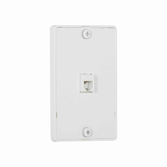 Eaton 3521-4W Wallplate with connector, 4-conductor jack, Commercial, residential telephone, Surface, box, White, Data/Voice modular jack, Type 630A screw terminals, Thermoplastic elastomer (TPE), Standard, Type 630A Eaton 3521-4W Wallplate with connector, 4-conductor jack, Commercial, residential telephone, Surface, box, White, Data/Voice modular jack, Type 630A screw terminals, Thermoplastic elastomer (TPE), Standard, Type 630A