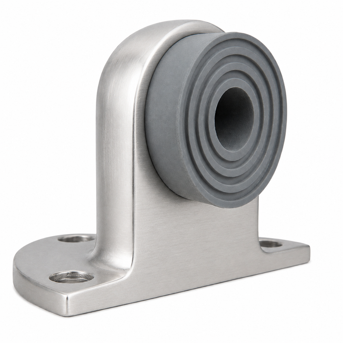 Don-Jo 1448 Floor Door Stop, 2-1/4" x 1-5/8" Base, Cast Brass, Commercial Grade