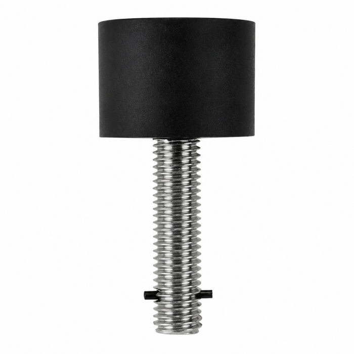 Don-Jo 1462 Detention Floor Stop in Black with Rubber Fasteners