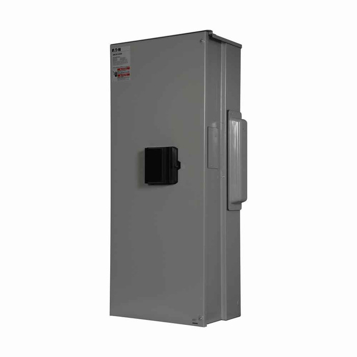Eaton 3HMCB1200BCLGT main circuit breaker, Bus duct connector, 1200A, Copper, Underground, Four-wire, Three-phase, 120/208V, (4) #4/0 AWG-500 kcmil, Compression lug pads, Internal, Left mounting, Standard T