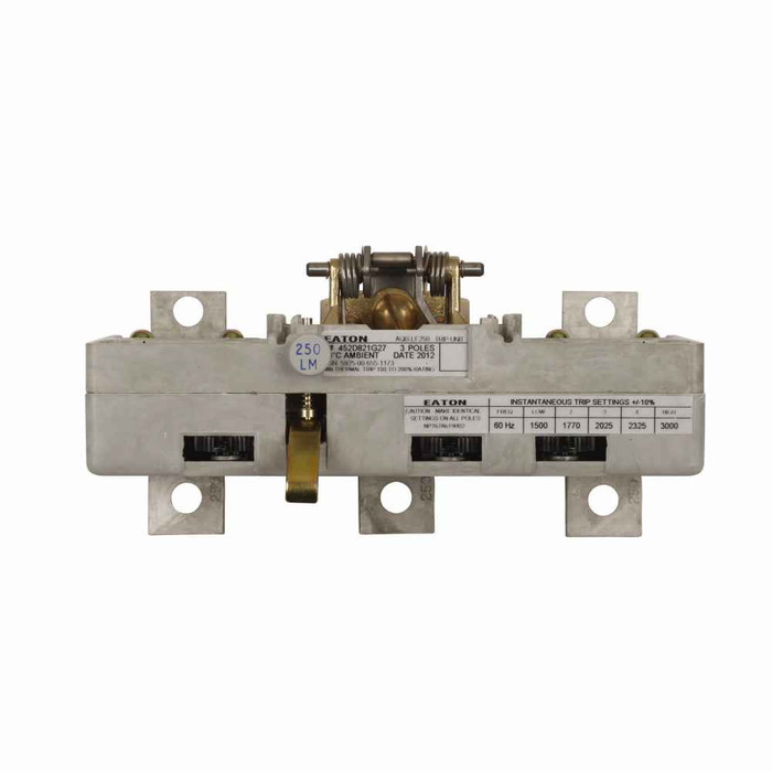 Eaton 452D821G18 Navy and Marine molded case circuit breaker trip unit, AQB-LF250, Trip unit, 125L, 650-1300A trip rating, Three-pole, 125A, 500 V, 100 kAIC at 500 V, Naval