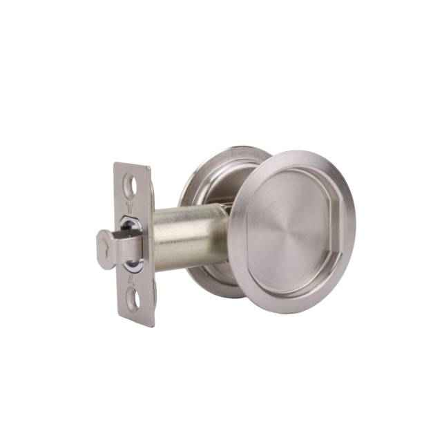 Weslock 0627 Round Passage Pocket Door Lock with Adjustable Backset and Full Lip Strike