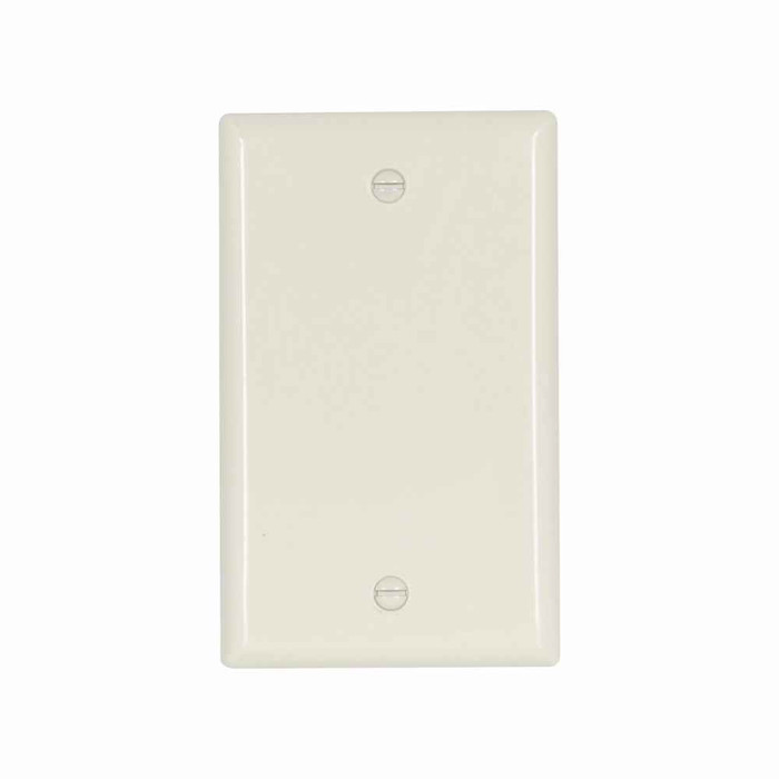 Eaton 5129A Blank wallplate, Almond, Blank Cutout, Nylon, Single- gang, Standard
