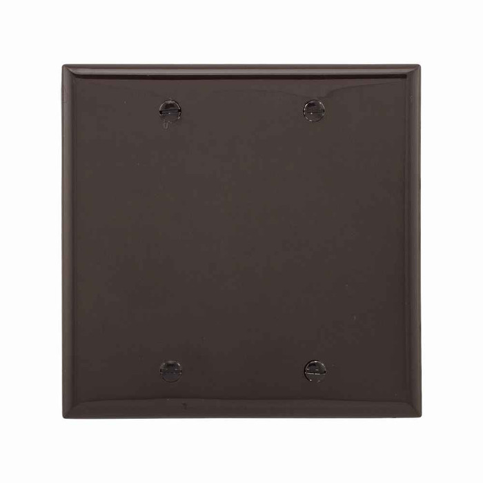 Eaton 5137B-BOX Blank wallplate, Brown, Blank Cutout, Nylon, Two- gang, Standard, ED Box