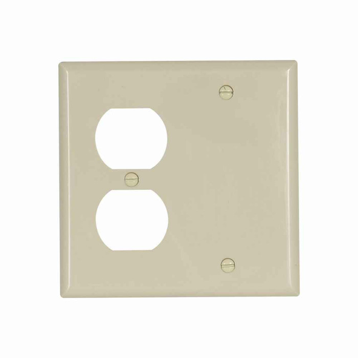 Eaton 5170V-BOX Combination wallplate, Ivory, Duplex receptacle, Decorator Cutout, Nylon, Two- gang, Standard, ED Box Eaton 5170V-BOX Combination wallplate, Ivory, Duplex receptacle, Decorator Cutout, Nylon, Two- gang, Standard, ED Box