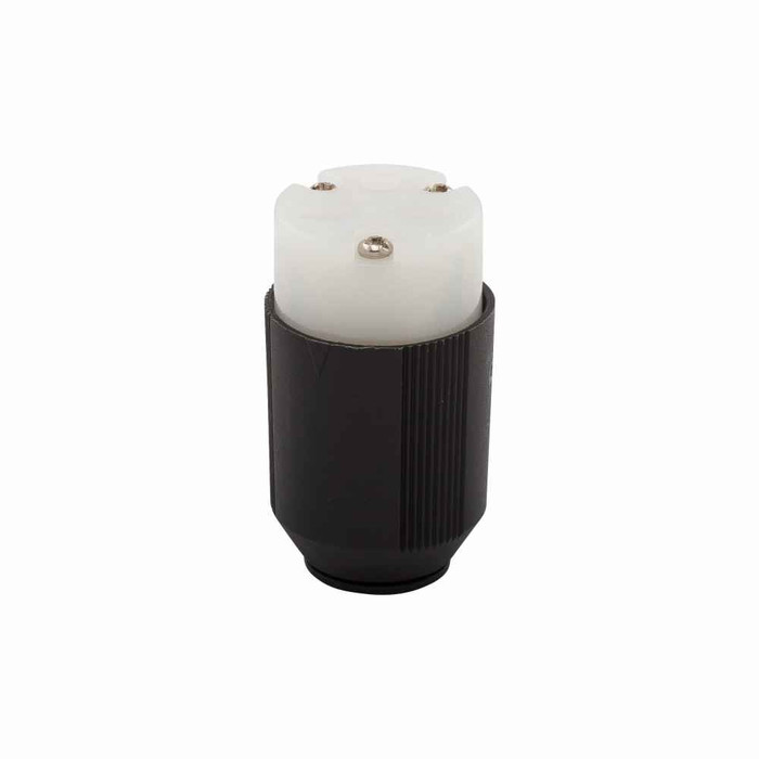 Eaton 5669N Arrow Hart auto grip straight blade connector,#18-12 AWG,15A,Industrial,250V,Back wire,Black and white,Brass,Polycarbonate with thermoplastic housing,6-15R,Two-pole,three-wire,grounding,Screw,0.33-0.66",Nylon,Core pack