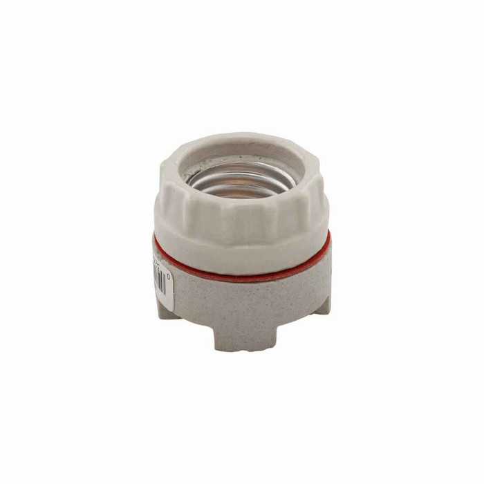 Eaton 610-BOX lampholder, Keyless switch, Medium base, White, Porcelain, 250V, 660W, Box 239908