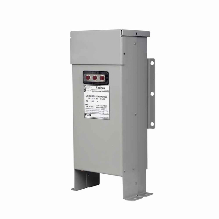 Eaton 7523PMURF LV Unipak capacitor bank, UNIPAK, LV Fixed Capacitor Banks, 180A, 240V, Three-phase, 75 kVAR, Protected, Neon red blown-fuse indicating lights, Three slottedblade-type fuses, NEMA 1, 3R, C2 Frame