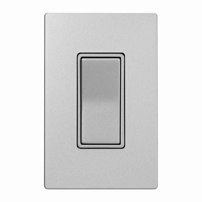 Eaton 7501SG-BOX decorator dimmer switch, 15A, 120/277V, Back push wiring, Slvr gran, 1-pole 752803