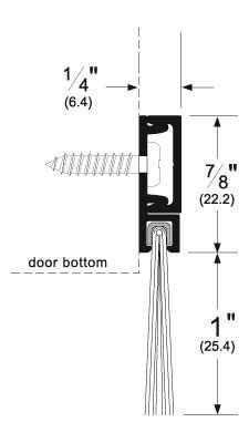 Pemko Pemko 293100 Door Bottom Sweep with 1" Nylon Brush Insert PMK-293100