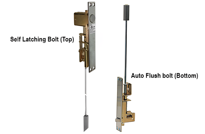 Cal-Royal SLAUTOFLM3 Metal Door Self-Latching Flush Bolts