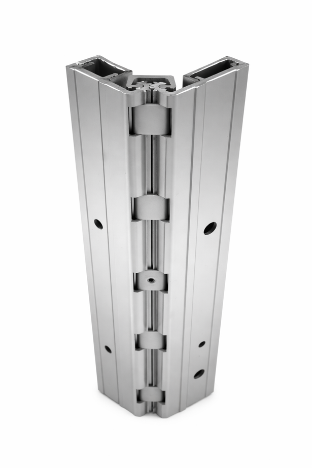 ABH A570HD Heavy-Duty Aluminum Continuous Gear Hinge Full Surface Clear Anodized Aluminum Finish 450 lb Capacity
