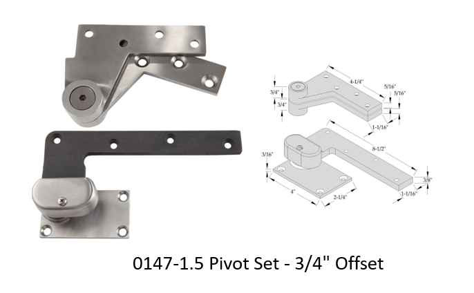ABH ABH 0147-1.5 Pivot Set, 1-1/2" Offset ABH-0147-1.5