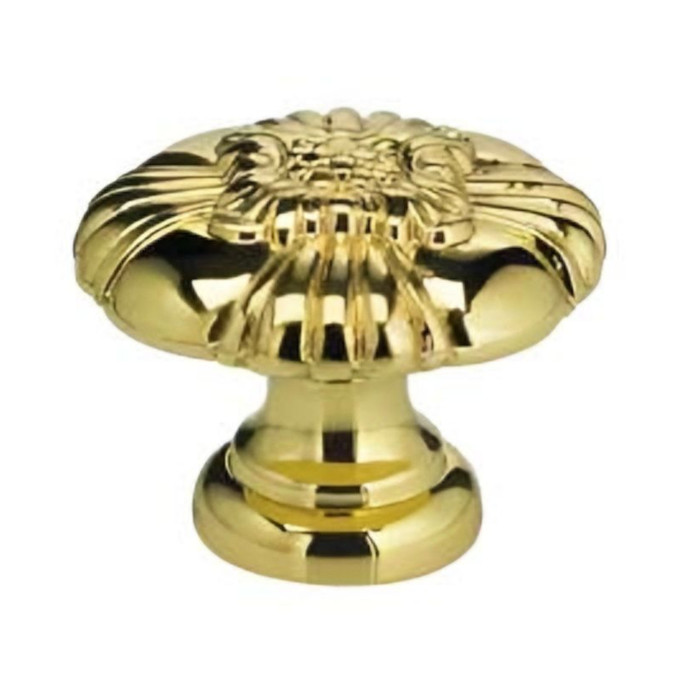 Omnia Omnia 7417 Ornate Cabinet Knob, Solid Brass OMN-7417