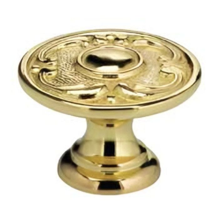 Omnia Omnia 7420 Ornate Cabinet Knob, Solid Brass OMN-7420