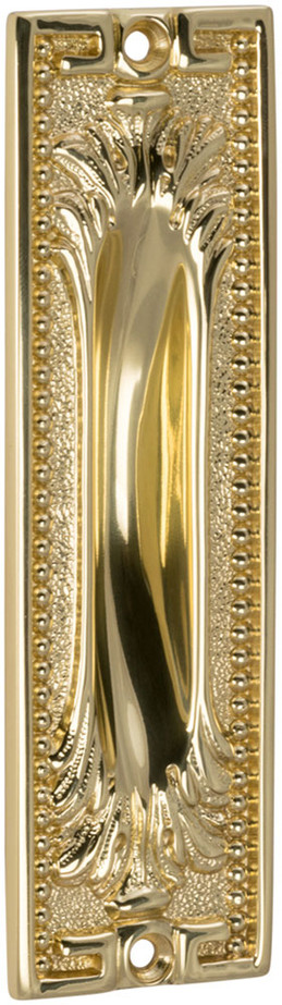 4297 Ornate Flush Cup, Solid Brass, Length 5-3/8" x Width 1-9/16" x Cup Depth 1/2"