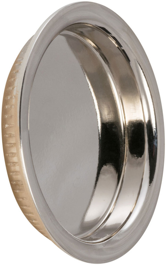 7503 Cup Pull, Solid Brass or Stainless Steel, 2-3/16" Diameter, 3/8" Depth