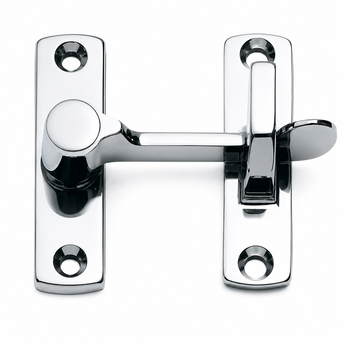 Omnia 156 Solid Brass Shutter & Bi-fold Door Latch with 2" Height and 2-3/8" Lever