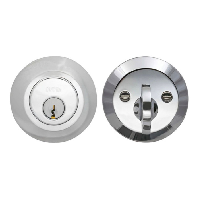 Omnia Omnia Modern Single Cylinder Auxiliary Deadbolt Kit, Solid Brass OMN-MODDB