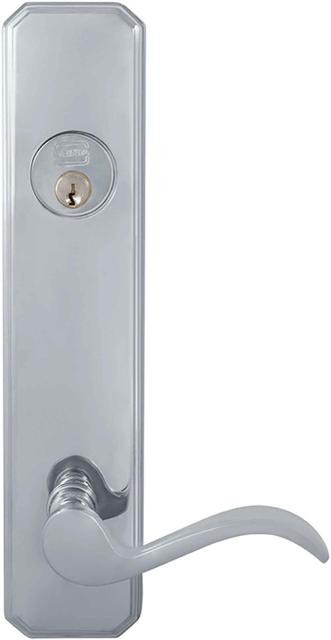 Omnia Omnia D11895 Traditional Deadbolt Lever Lockset With Plates, 10-5/8" Overall, 2-3/8" W, 2-3/4" Projection, 5-1/2" Center to Center OMN-D11895