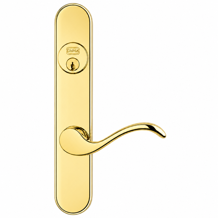 Omnia 65895 Wave Lever Narrow Backset Mortise Lockset with Solid Brass Construction