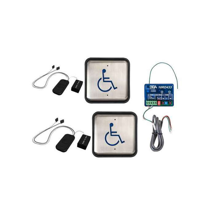 Norton Rixson 565 Push Switch Kit with Wireless Transmitters and Receiver for Door Operator Control