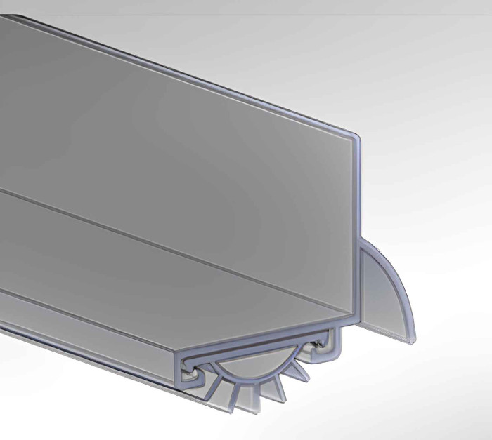Cal-Royal Cal-Royal DSR-408 Aluminum Door Shoe with Rain Drip and Vinyl Insert CAL-DSR-408