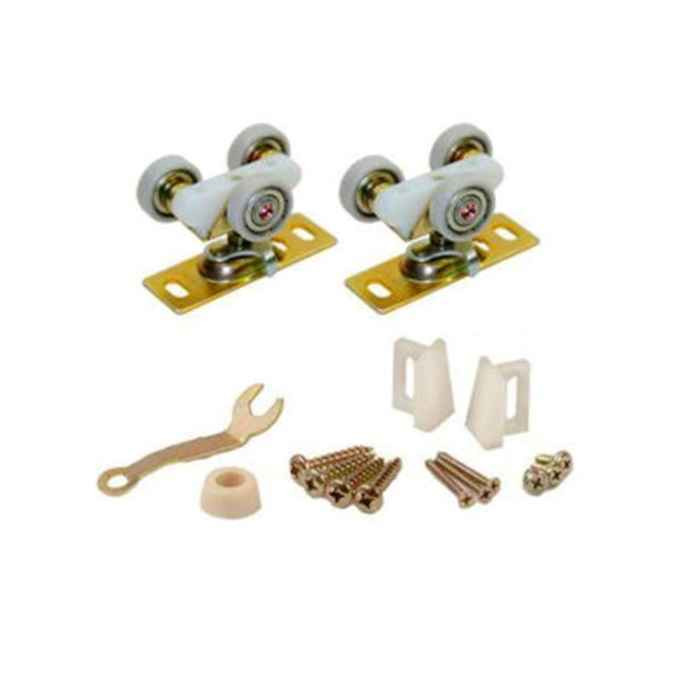 Orca Hardware Orca PK1225 Pocket Door Part Set, Triple Wheel Rollers & Hardware, 1" Ball Bearing Wheels, 200LB Capacity PK1225-KIT