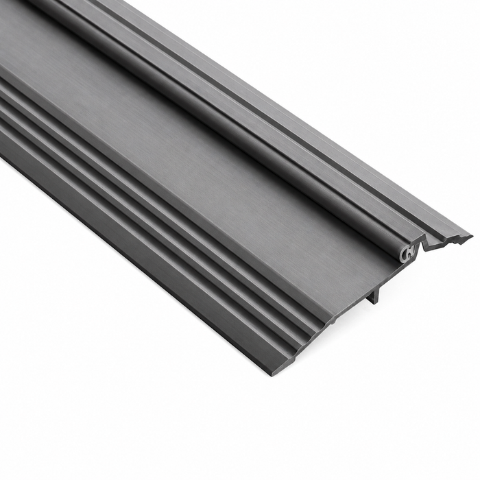 NGP 804V Bumper Seal Threshold, Vinyl, Mill Aluminum, 7/8" x 5"