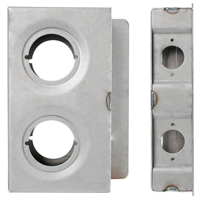 Keedex K-BXDBL234-2D Double Lock Box Hole 234BS/218 2 Inch Wide 14 Gauge Steel