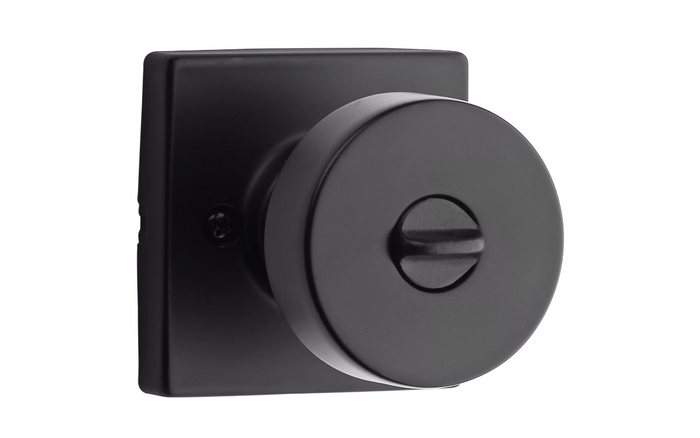 Kwikset 730PSKSQT Pismo Knob with Square Rose Privacy Door Lock – Includes 6AL Adjustable Latch & RCS Round Corner Strike, Bed & Bath Kwikset 730PSKSQT Pismo Knob with Square Rose Privacy Door Lock – Includes 6AL Adjustable Latch & RCS Round Corner Strike, Bed & Bath