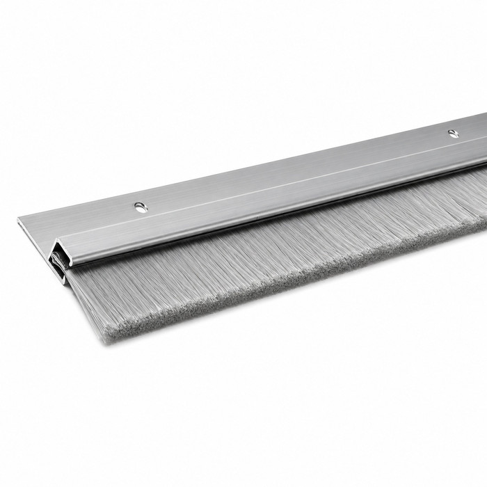 NGP D608 1" Nylon Brush Door Sweep with Aluminum Mounting Base