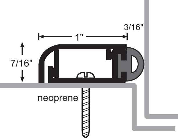 NGP Neoprene Perimeter Seal Anodized Aluminum | ZenSupply