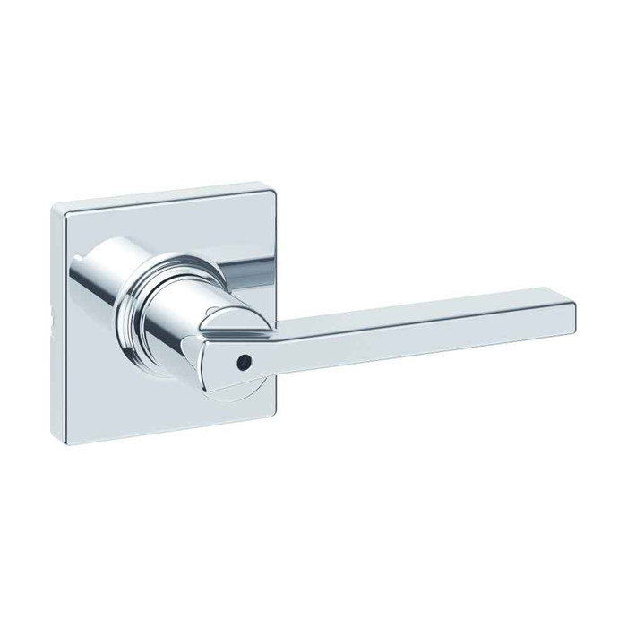 Kwikset KWI-300CSLSQT Casey Lever with Square Rose Privacy Door Lock with 6AL Latch and RCS Strike